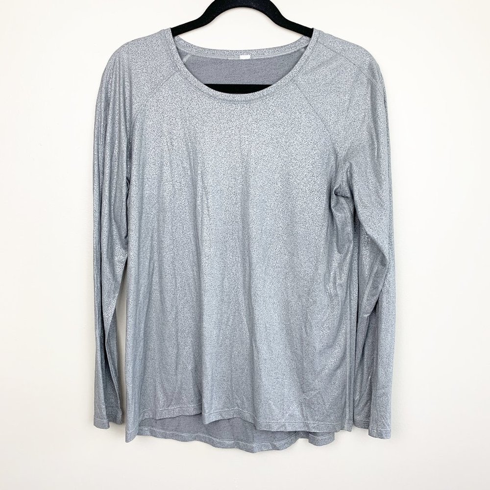 Lululemon Emerald Long Sleeve Foil Luminosity Top